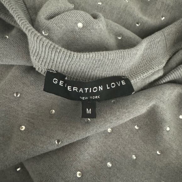 Generation Love Tara Embellished Puff-Sleeve Sweatshirt in Grey - Picture 7 of 7